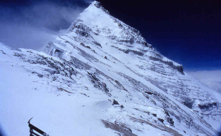 Everest north summit, steps away