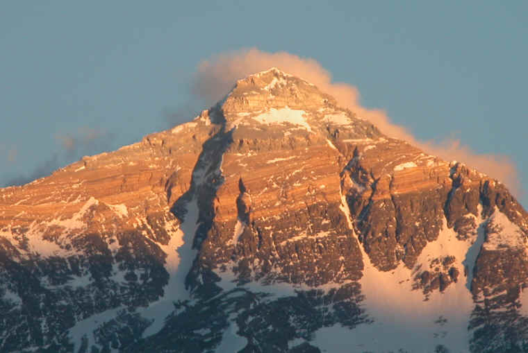 Mount Everest North Ridge Route View of Summit